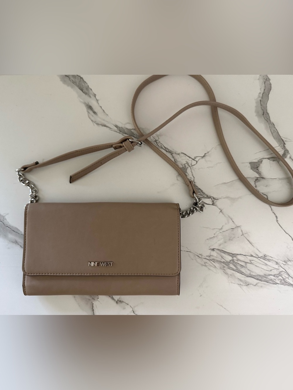 Nine West Taupe Crossbody Wallet